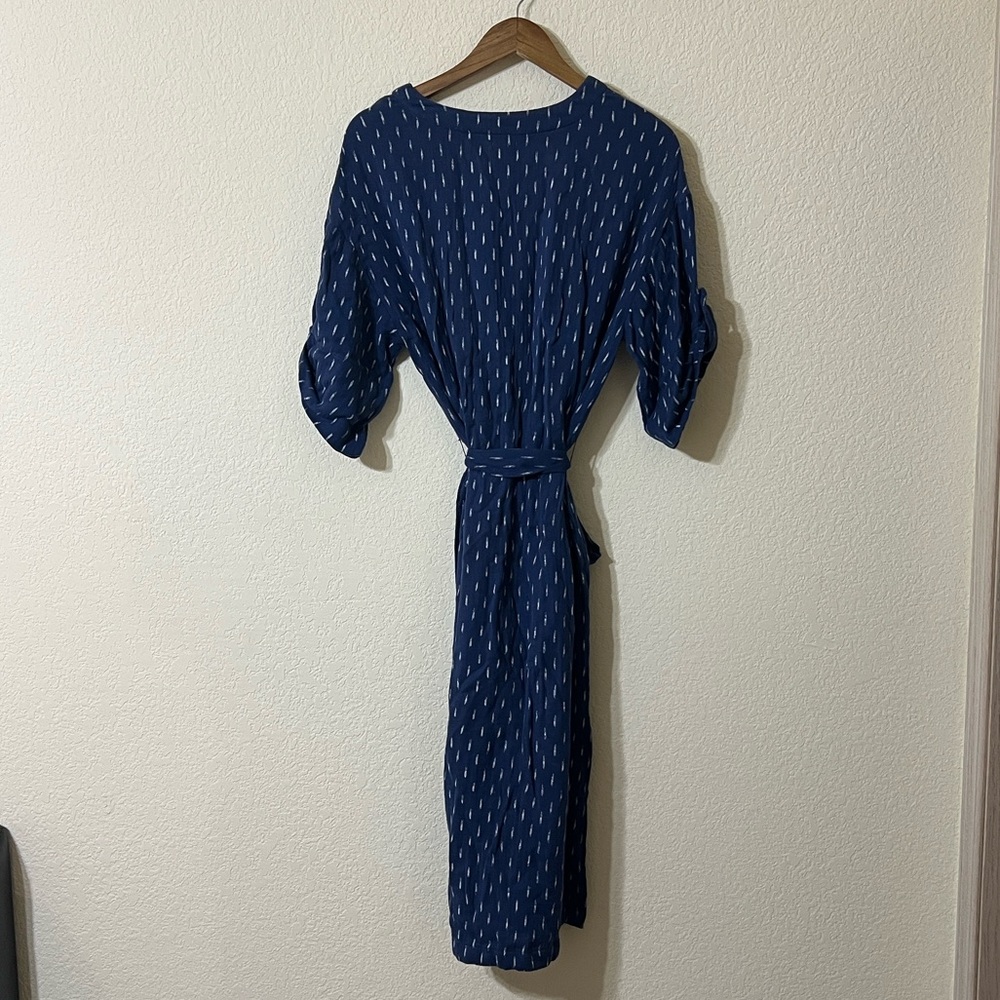 Faherty | Atlantic Avenue Tie Front Printed Midi Dress Women’s S - Picture 5 of 6